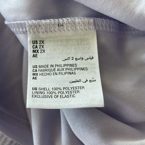 Alfani 2X-Large Top Stretch Bell Sleeves Scoop Neck Lined Textured Lt Purple New - Picture 8 of 9